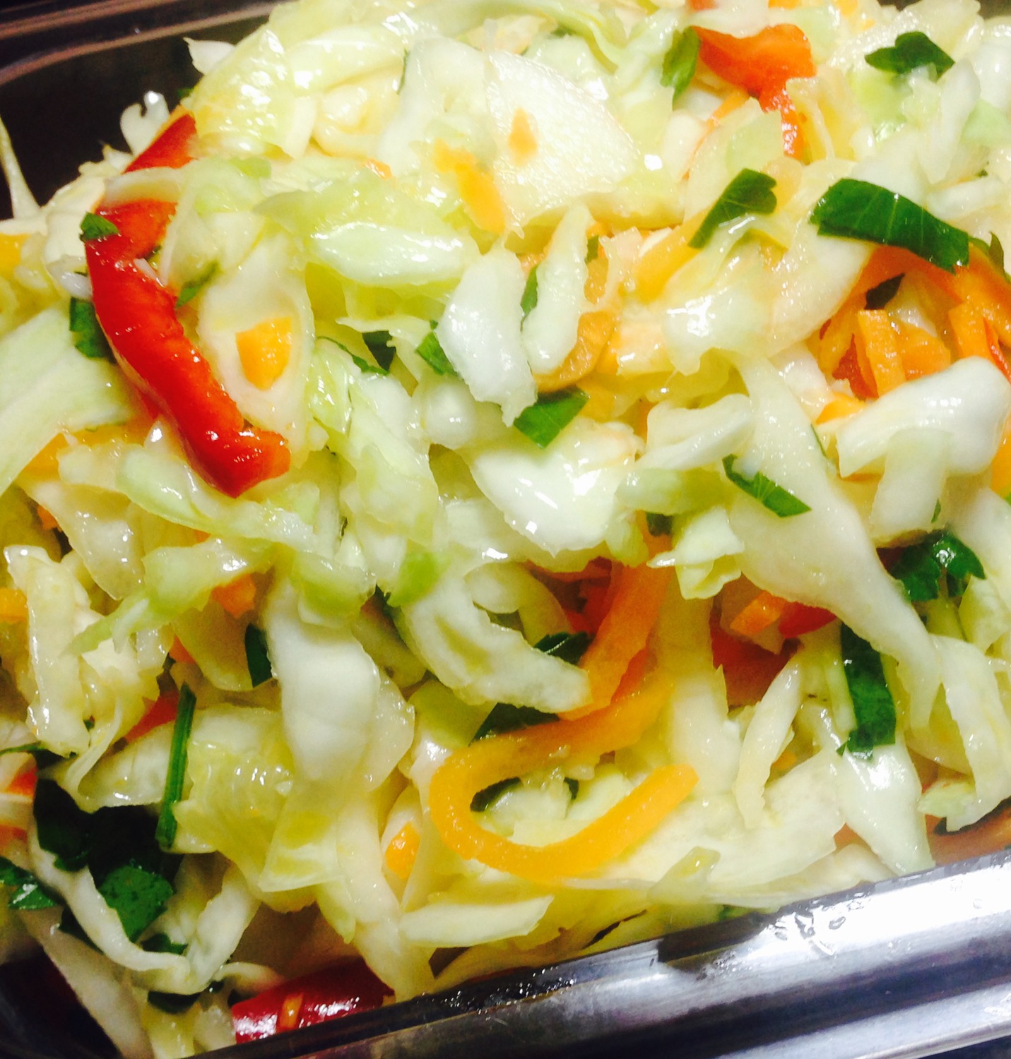 Капуста со сладким перцем 